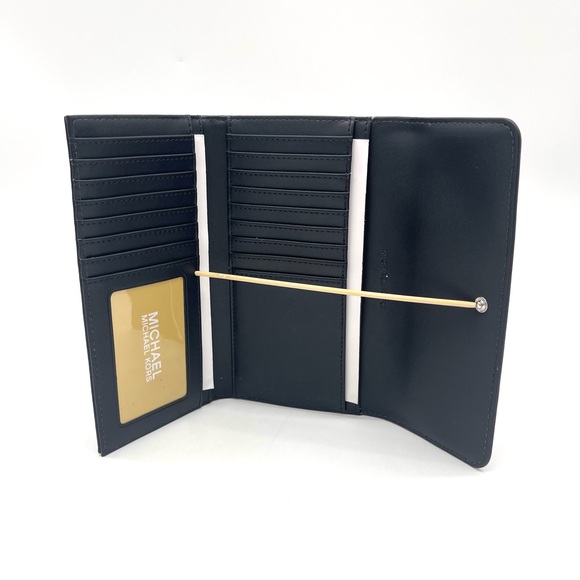Michael Kors Large Trifold Wallet Black - Picture 6 of 7